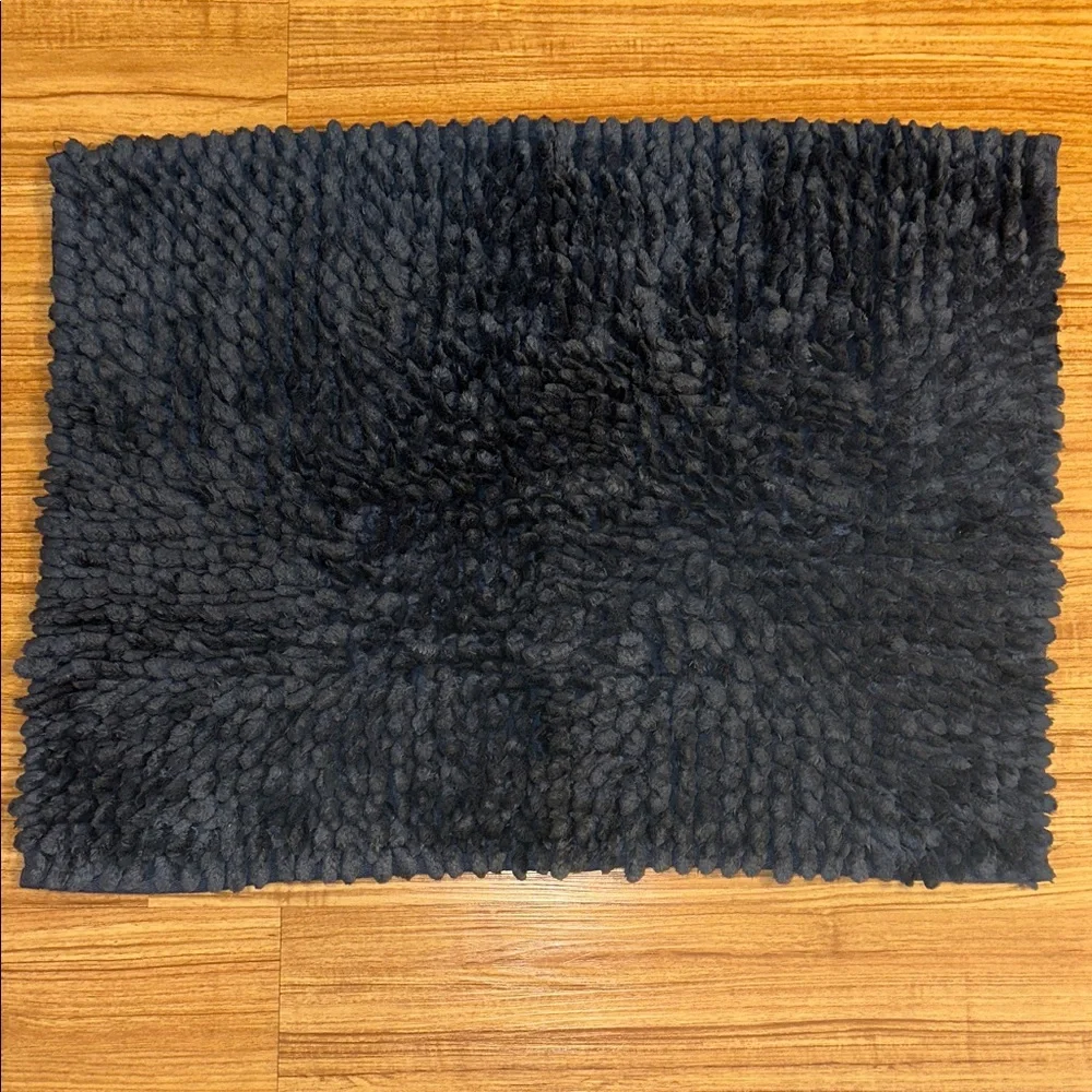 Plush Navy Shag Rug